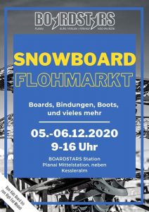 snowboarschule, boardstars, flyer, event, grafikdesign